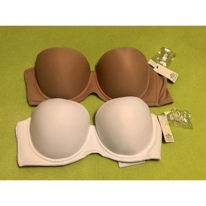 Hips & Curves 5-Way Convertible Bra Bras White & Skin Color 40D Strap Strapless